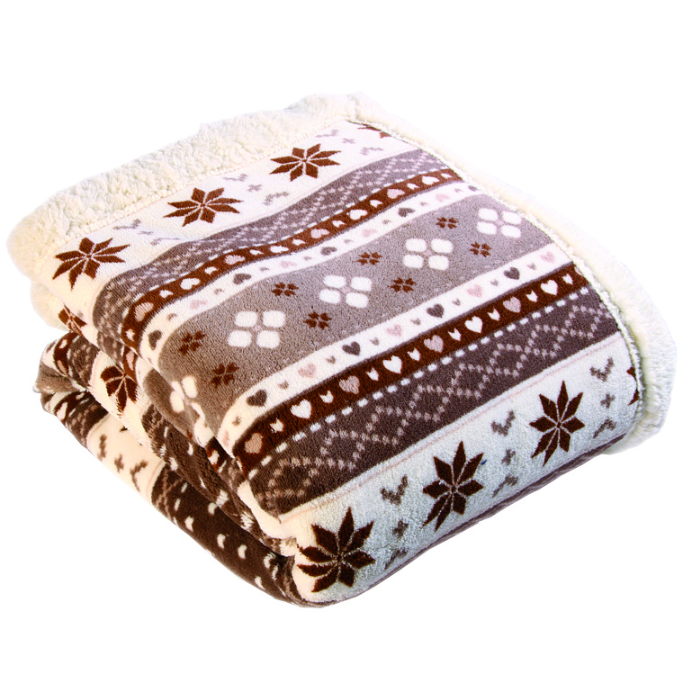 Plaid queyras microfibre doublé teddy