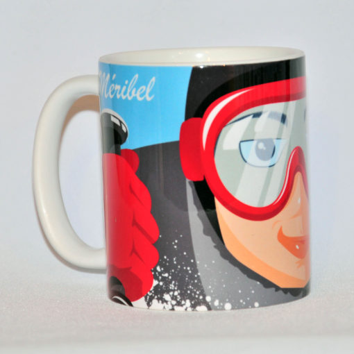 Mug "Skieur Masque Rouge Méribel" – Image 2