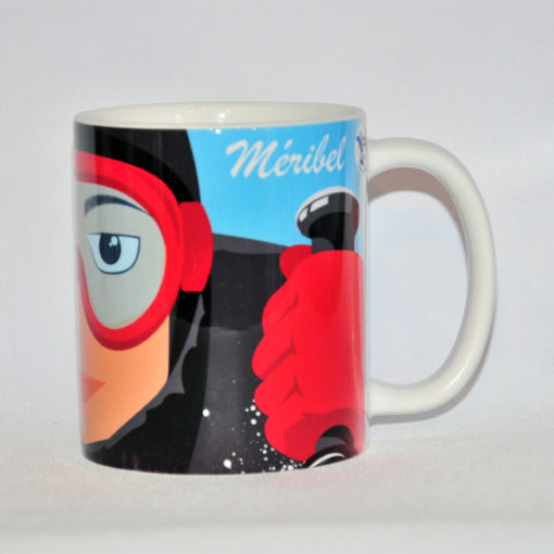 Mug "Skieur Masque Rouge Méribel"