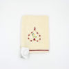 Gant de toilette coeur blanc