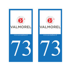 Deux Autocollants pour Voiture Logo Valmorel