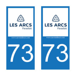 Deux Autocollants pour Voiture Logo Les Arcs