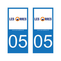 Deux Autocollants pour Voiture Logo Les Orres