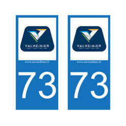 Deux Autocollants pour Voiture Logo Valmeinier