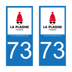 Deux Autocollants pour Voiture Logo La Plagne