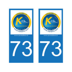 Deux Autocollants pour Voiture Logo Les Karellis