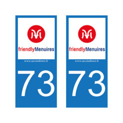 Deux Autocollants pour Voiture Logo Les Menuires