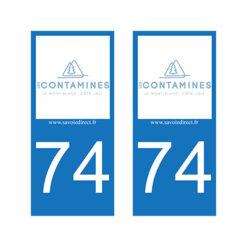 Deux Autocollants pour Voiture Logo Les Contamines