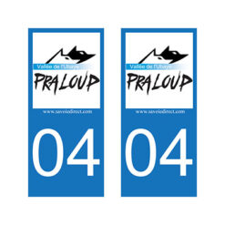 Deux Autocollants pour Voiture Logo Pra-Loup