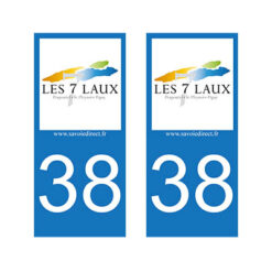 Deux Autocollants pour Voiture Logo Les 7 Laux
