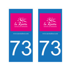 Deux Autocollants pour Voiture Logo Rose La Rosière