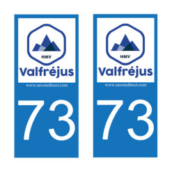 Deux Autocollants pour Voiture Logo Valfréjus