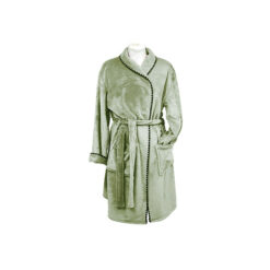 Peignoir Douceur surpiqûre lin, kaki