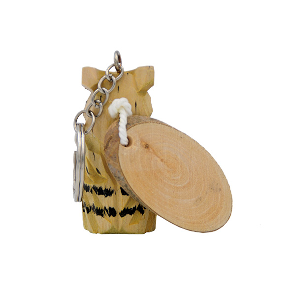 Porte-clés en bois décoratif, Hibou