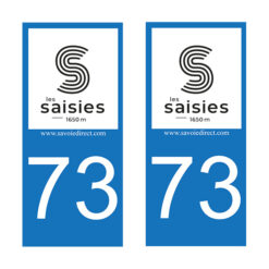 Deux Autocollants pour Voiture Logo Les Saisies