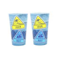 Lot de 2 gobelets "Attention Descente Rapide !!!"
