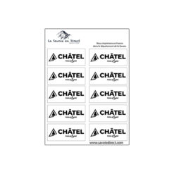 Lot de 10 autocollants Châtel