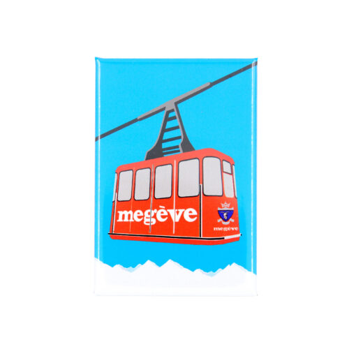 Magnet dessin téléphérique Megève