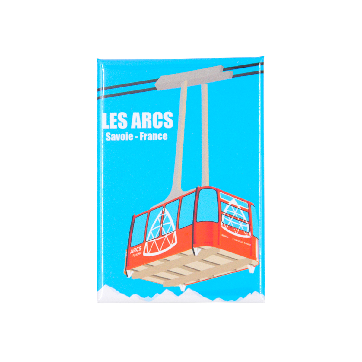 Magnet dessin téléphérique Les Arcs