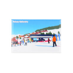 Magnet dessin front de neige en hiver