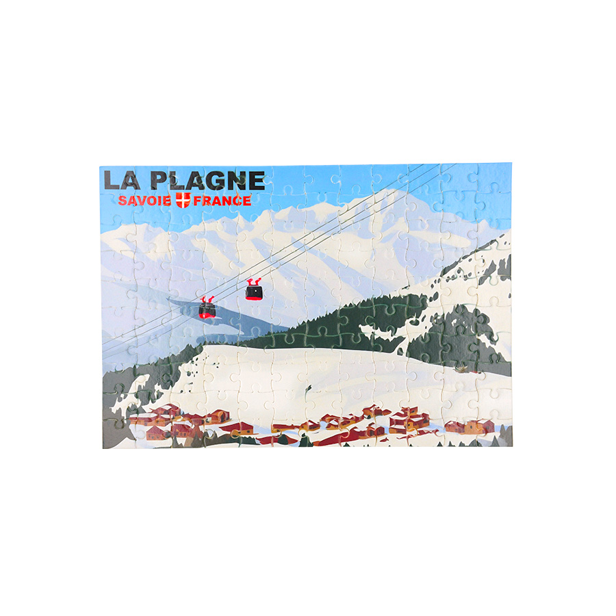 Puzzle dessin La Plagne et le Mont Blanc