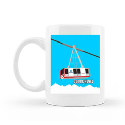 Mug dessin téléphérique Saulire Courchevel