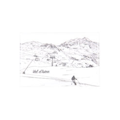 Magnet dessin traits Val d'Isère pistes