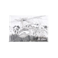 Magnet photo Noir et Blanc téléphérique Val d'Isère
