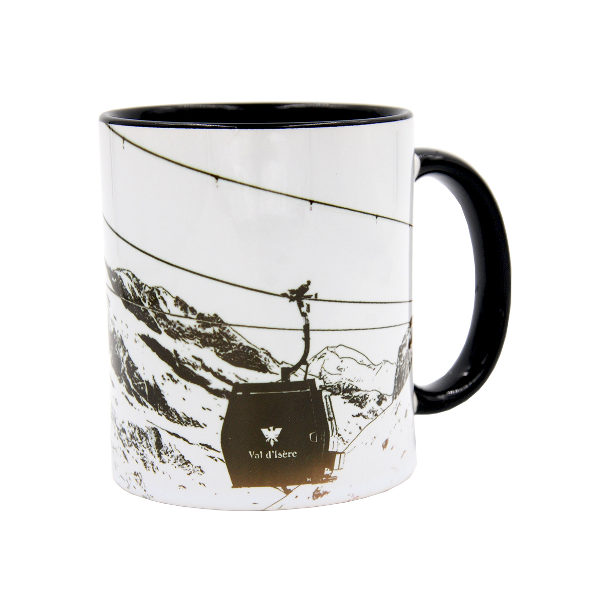 Mug dessin traits télécabine Val d'Isère – Image 2