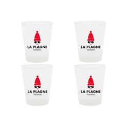 Lot de 4 verres logo La Plagne