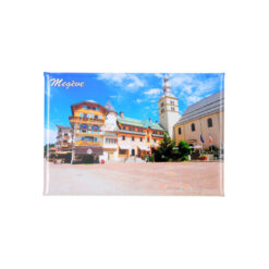 Magnet photo place de l’église Megève été