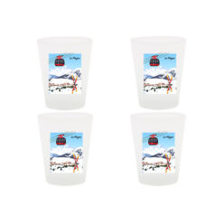Lot de 4 verres dessin Hiver La Plagne