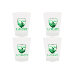 Lot de 4 verres blason VTT La Plagne