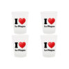 Lot de 4 verres I Love La Plagne