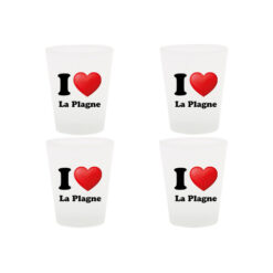 Lot de 4 verres I Love La Plagne