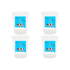 Lot de 4 verres Téléphérique Courchevel