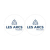 Lot de 2 autocollants Logo Les Arcs