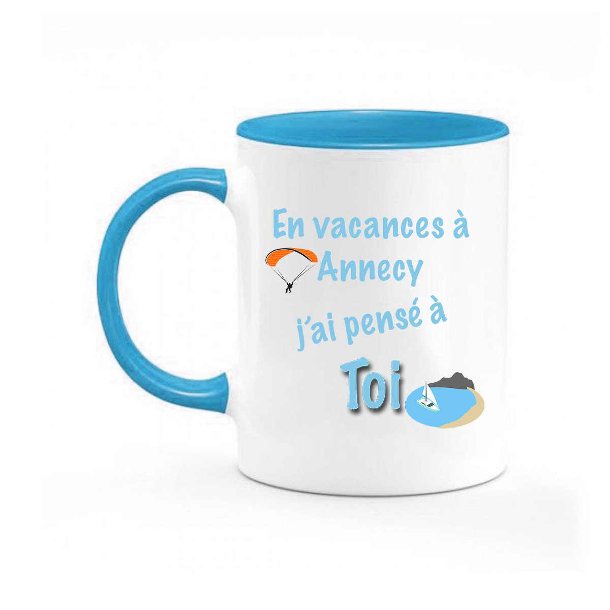 Mug En vacances à Annecy j'ai pensé à Toi