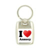 Porte-clés 2 faces I Love Annecy