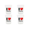 Lot de 4 verres I Love Annecy