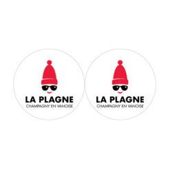 Lot de 2 autocollants Logo Champagny-en-Vanoise