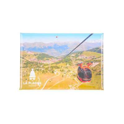 Magnet photo La Plagne en été et ses cabines