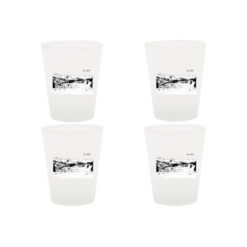 Lot de 4 verres dessin traits Arc 1800