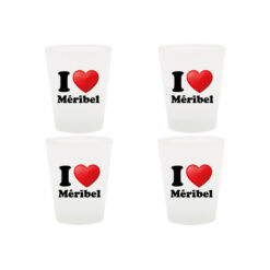 Lot de 4 verres I Love Méribel