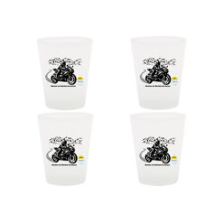 Lot de 4 verres moto Montée des Allues