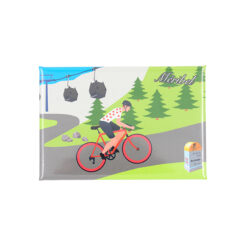 Magnet dessin vélo Méribel et télécabine
