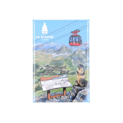 Magnet Dessin Marmotte La Plagne