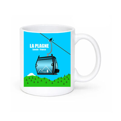 Mug dessin Télécabine Glacier La Plagne