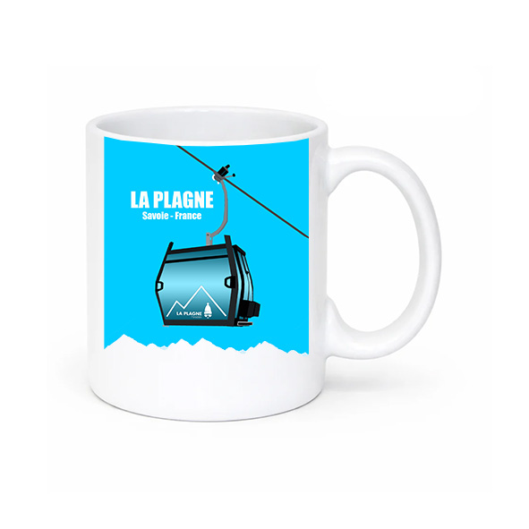Mug dessin Télécabine Glacier La Plagne – Image 2