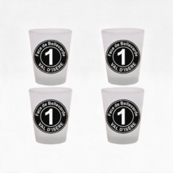 Lot de 4 verres piste noir Val d'Isère